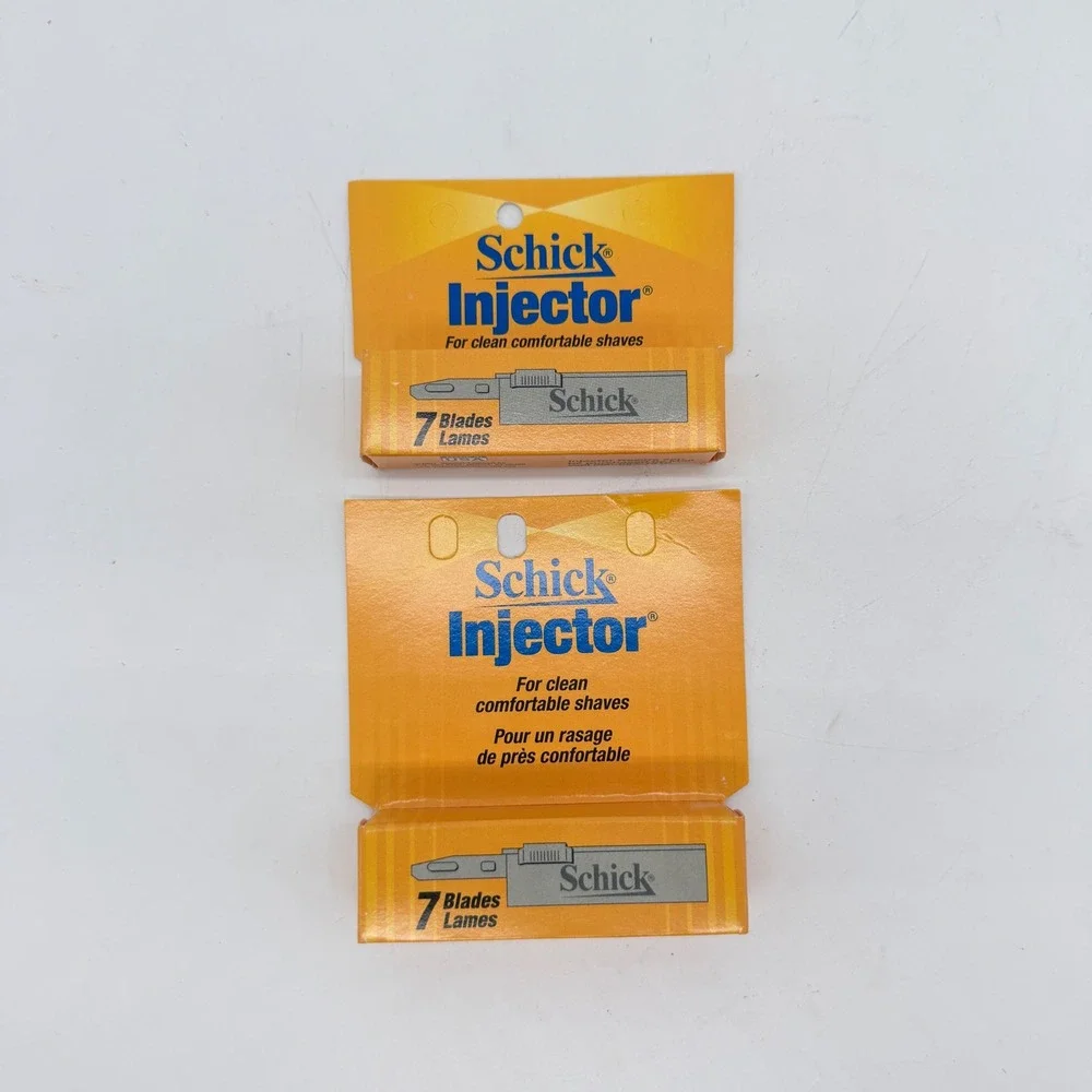 Schick Injector Single Edge Razor Blades 7 Count 2 Pack Total 14 Blades
