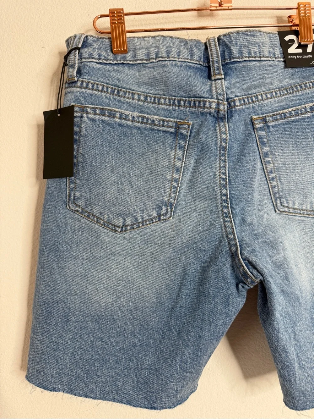 NWT Joe’s Jeans Easy Bermuda Shorts Ripley Blue Denim Mid Rise Jorts Size 27
