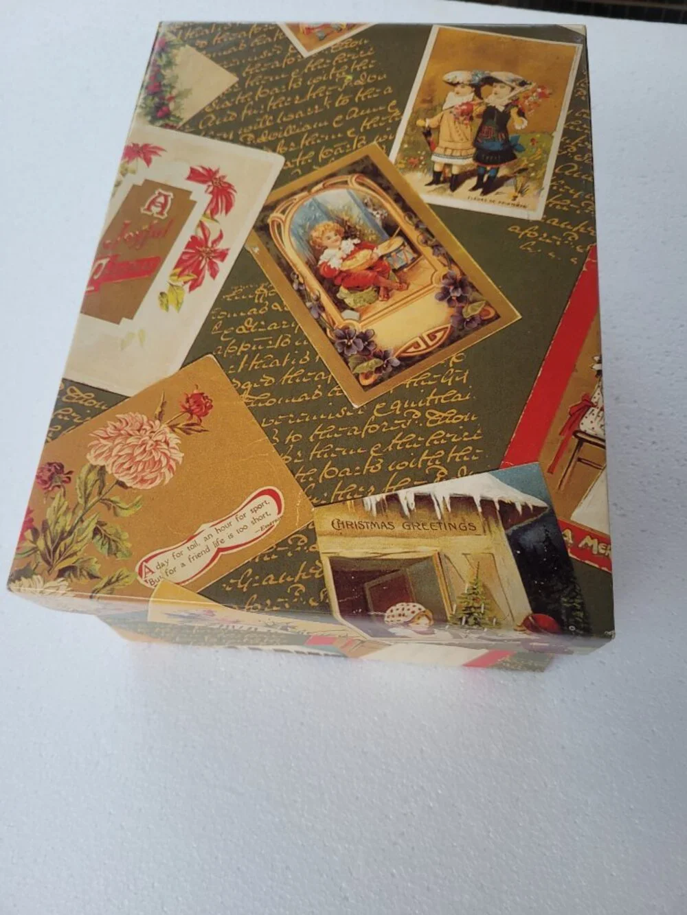 Deluxe Stationery Gift Box w/ Dividers 46 Greeting Cards Wrapping Paper 2 Bags