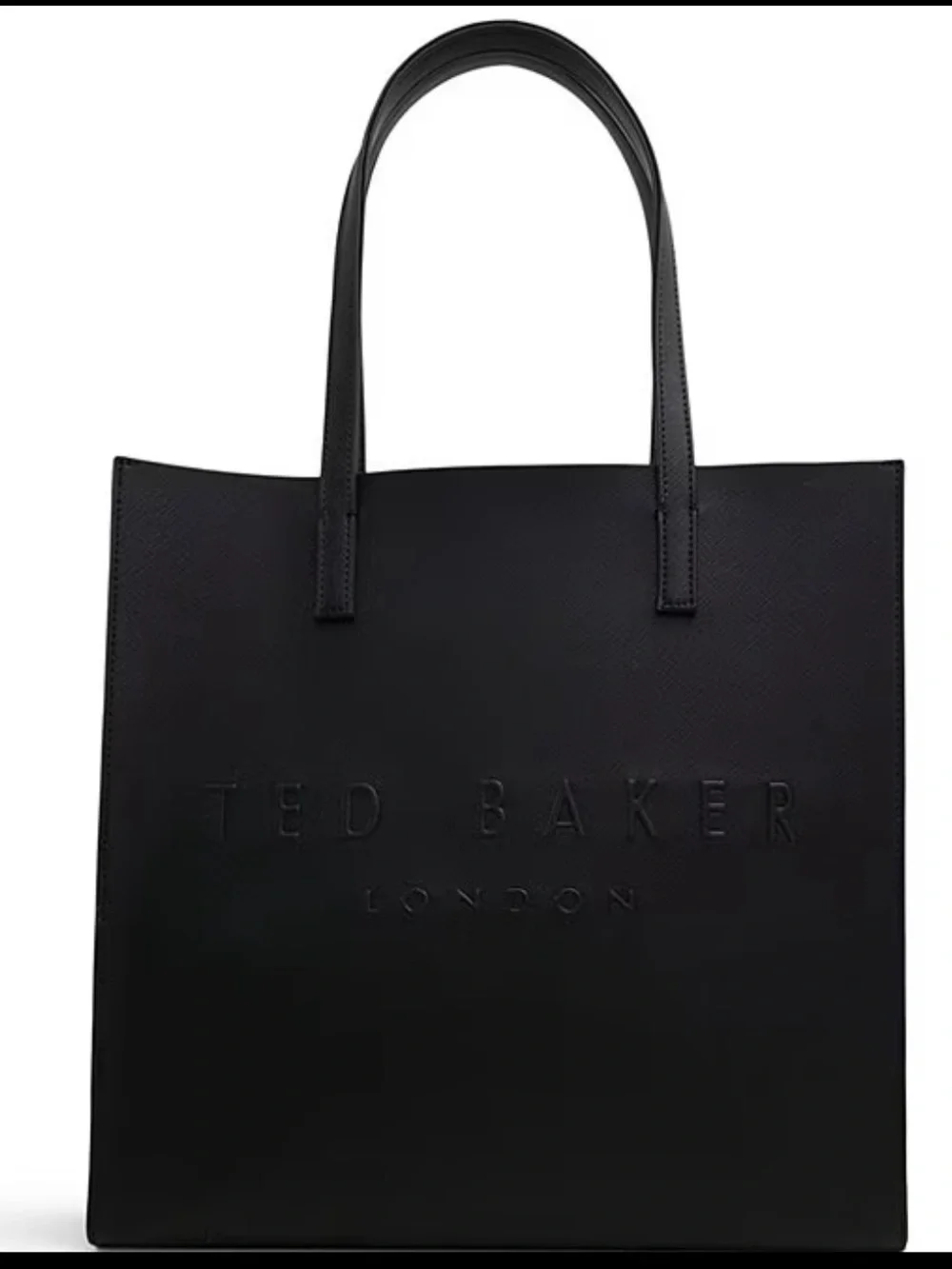 Ted Baker Black Leather Logo Shopper Bag