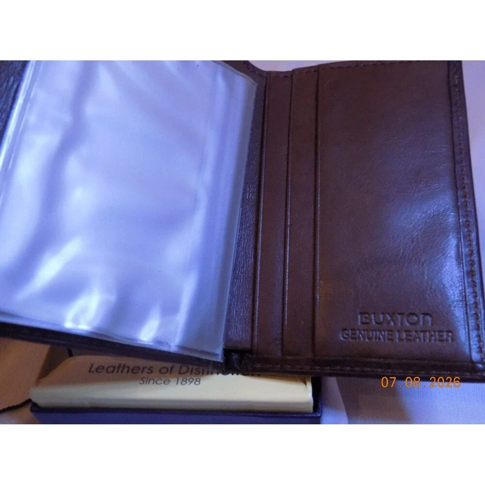 Brand New Buxton Genuine Leather Trifold Wallet, Brown
