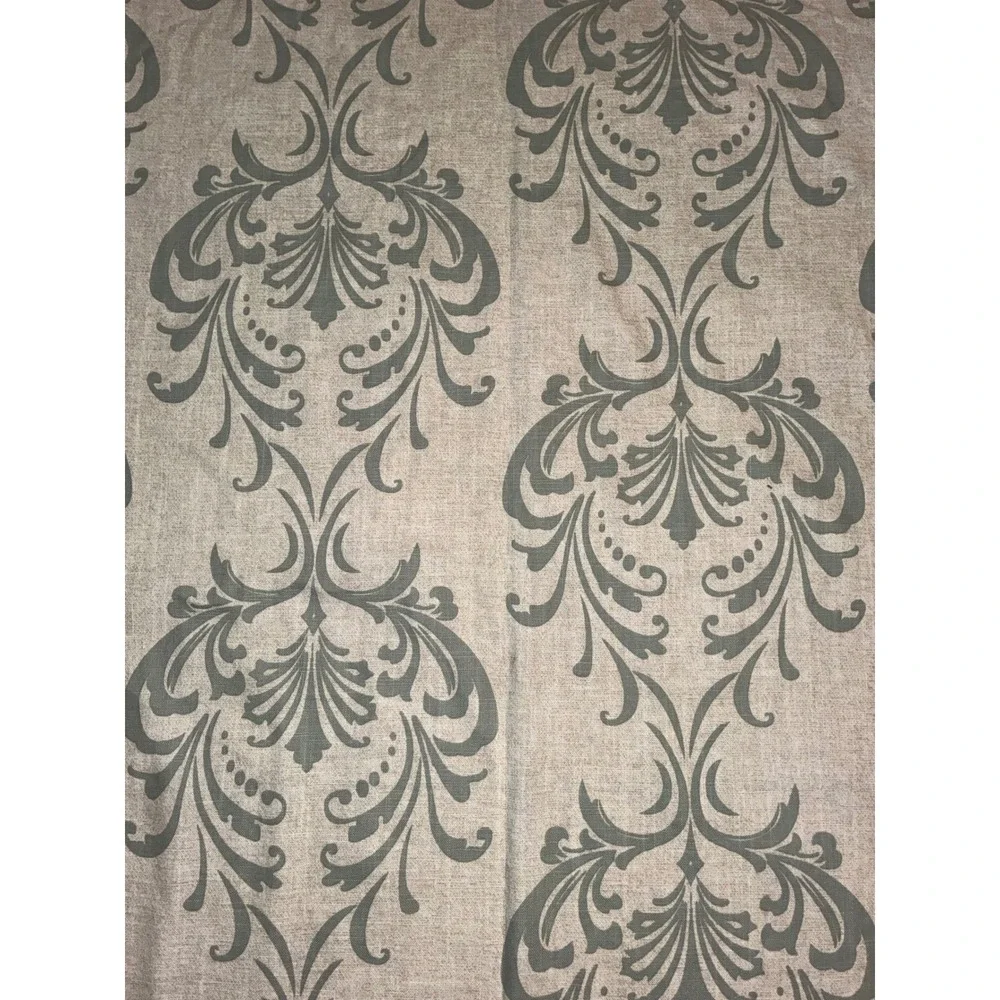 TAHARI Homes Elegant Neutral Damask Curtain Panels Set‎ 4 Linen Look 48x80