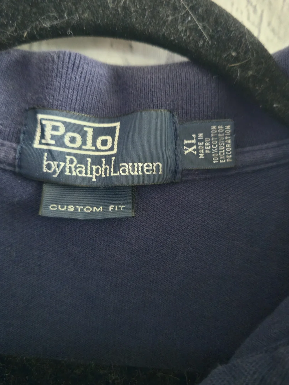 Polo Ralph Lauren Triple Pony Navy Blue Custom Fit‎ Polo Top
