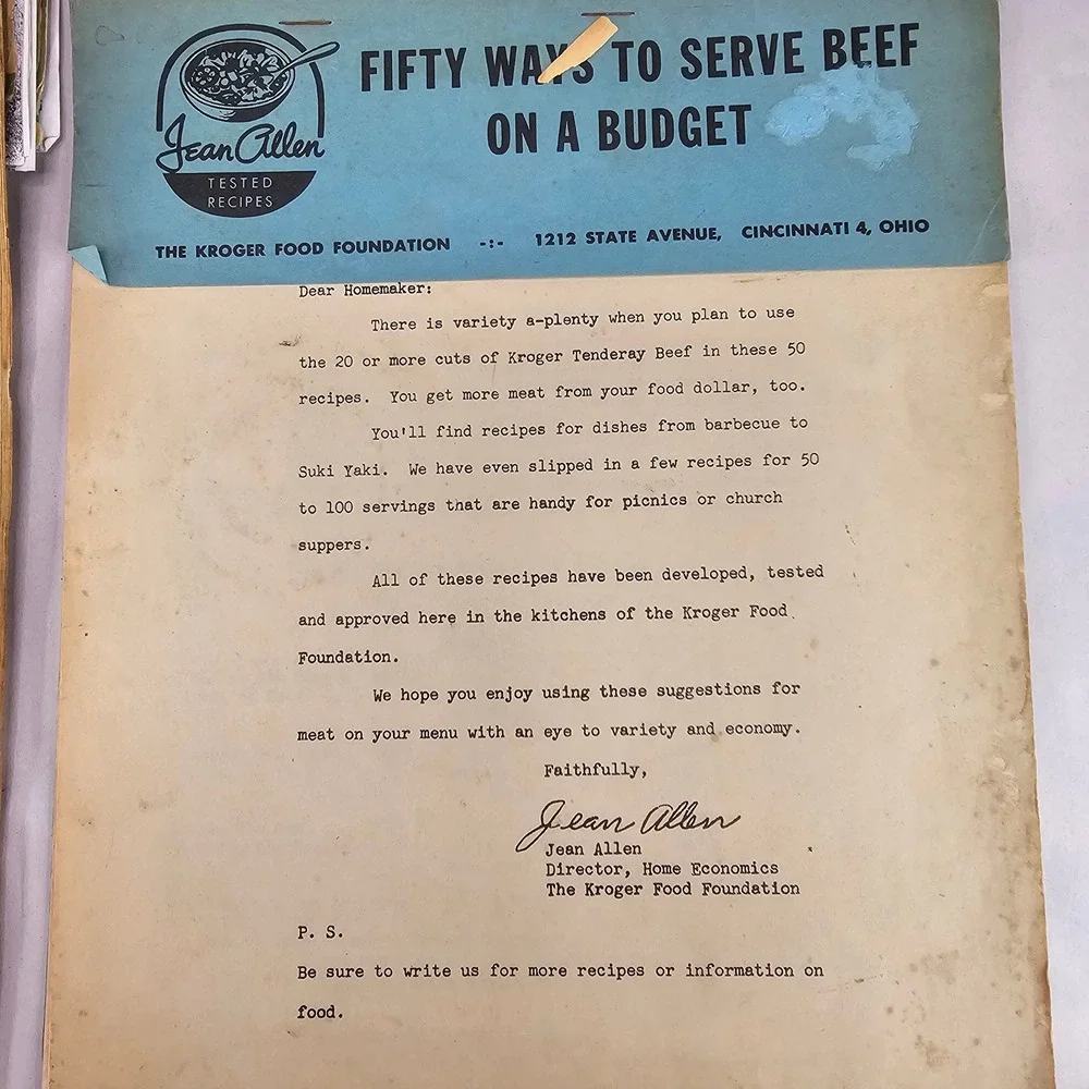 VTG. Cookbooks Recipe Booklets Lot of 4 Osterizer Blender, Beef‎ Budget, Baking