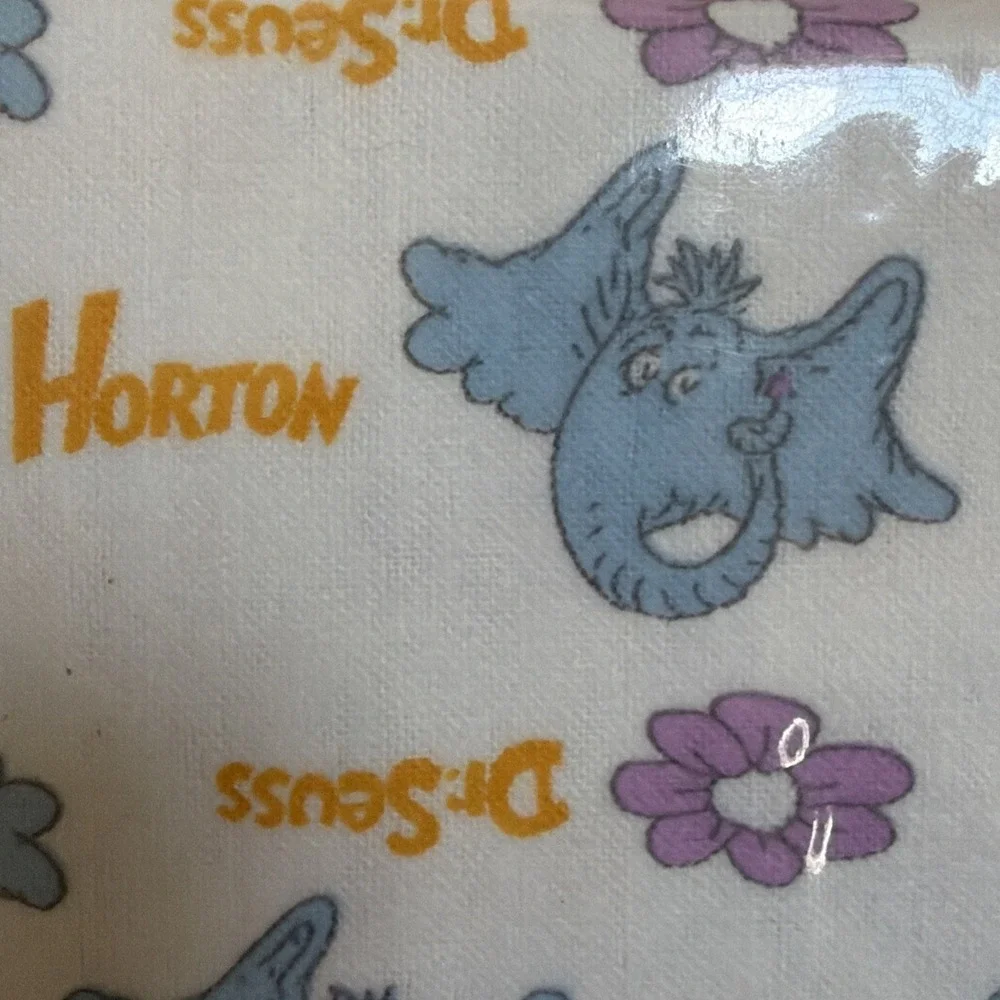 Trend Lab Dr Seuss Deluxe Fitted Crib Sheet 100%‎ Cotton Flannel Horton 28x52