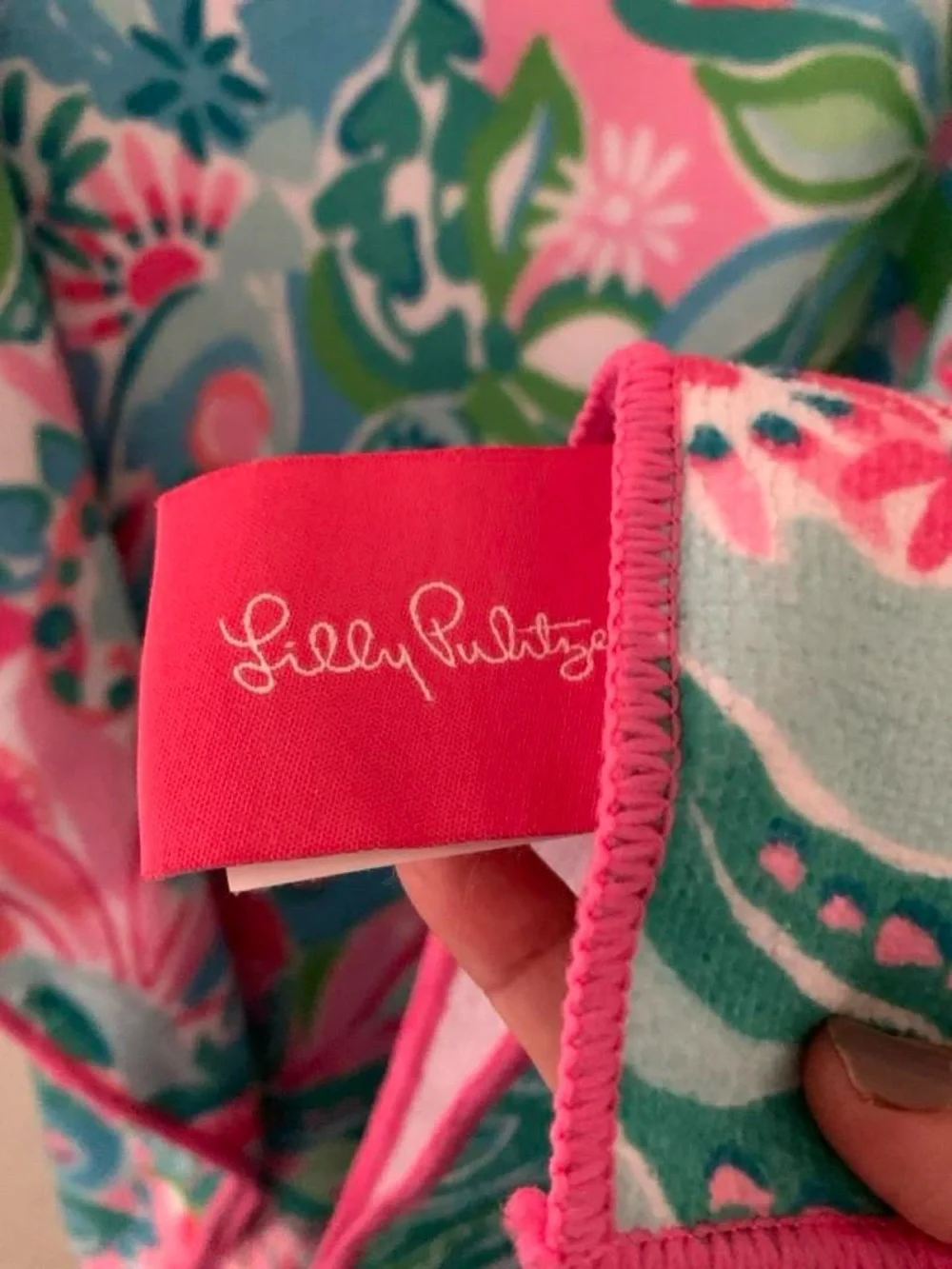 Lilly Pulitzer Microfiber Beach Towel Pink Green Paisley Floral