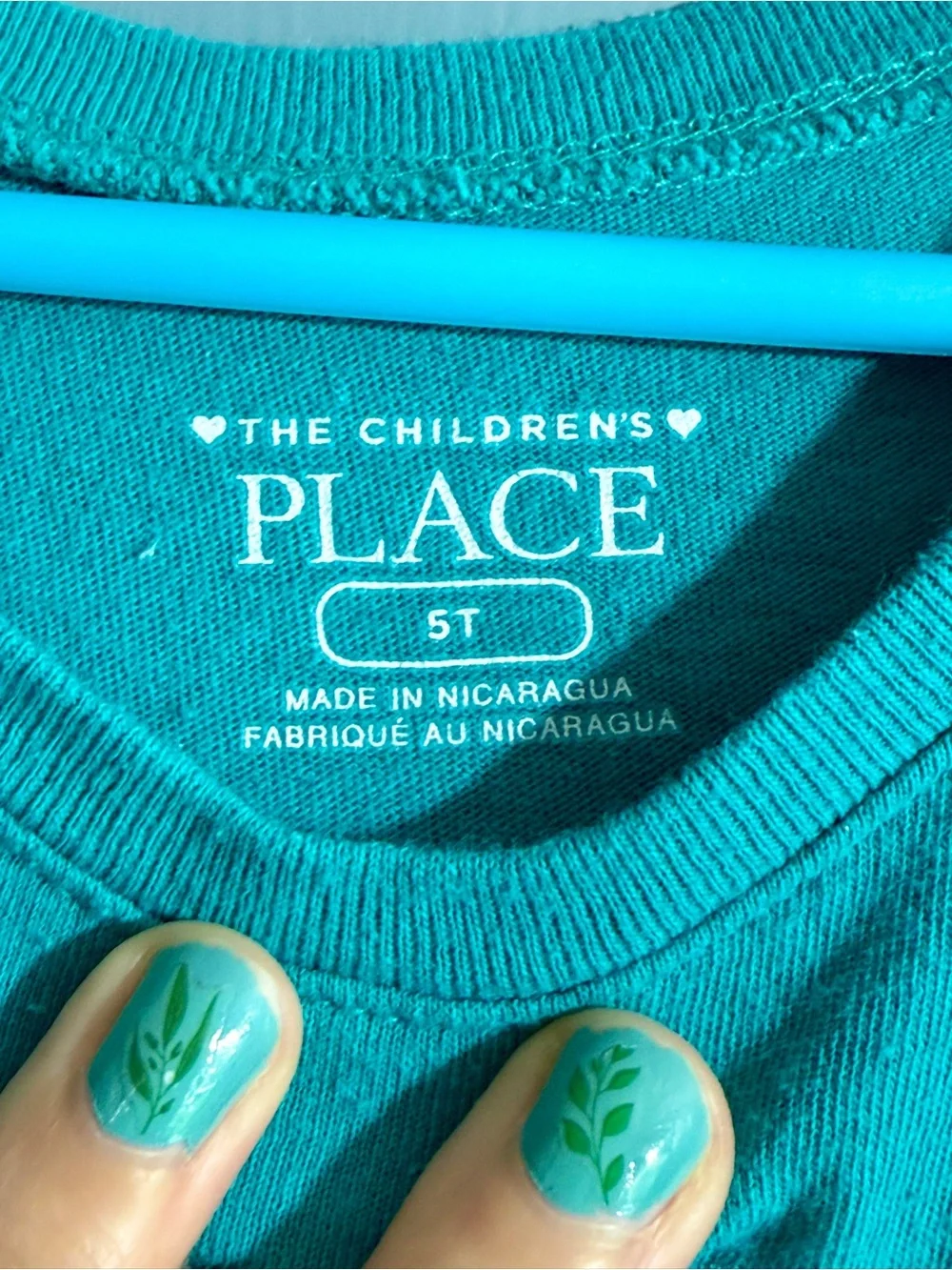 The Children's Place Teal Long Sleeve Tee with Snowman Ice Cream Graphic