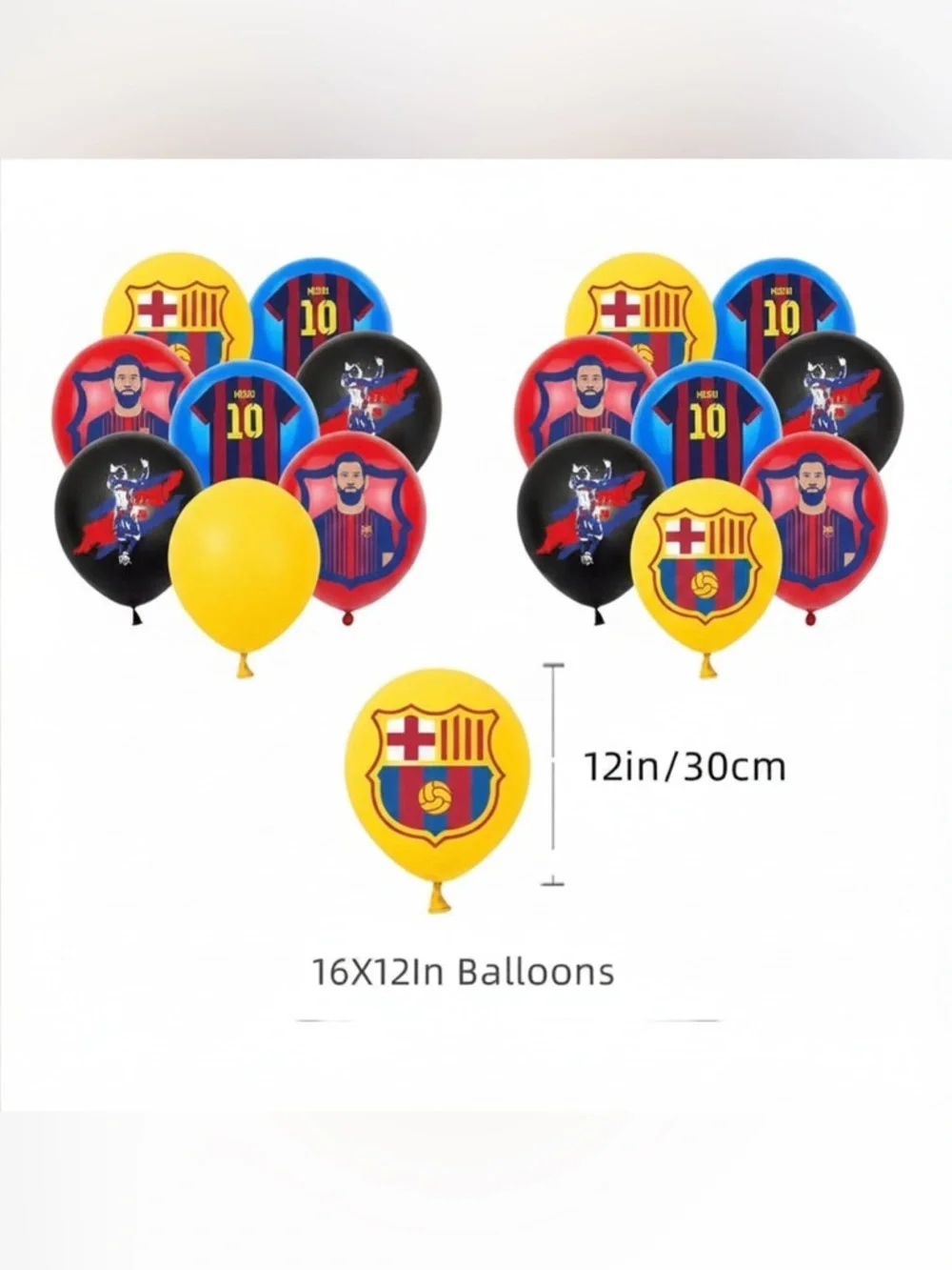 Barcelona Red & Blue Soccer Birthday Party Kit