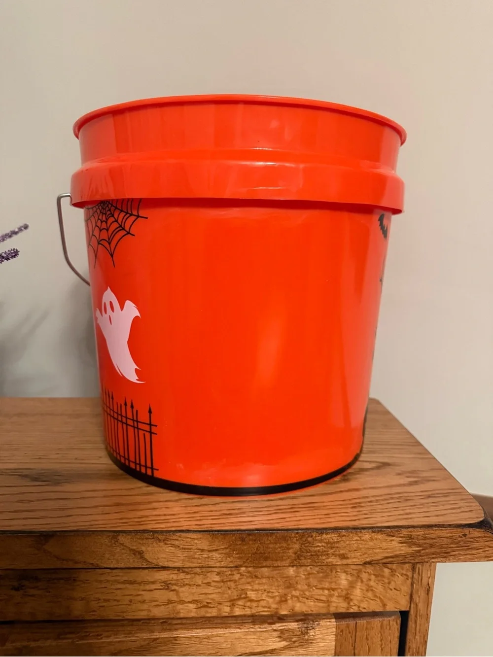 Logo Removed ! Home Depot Halloween Bucket