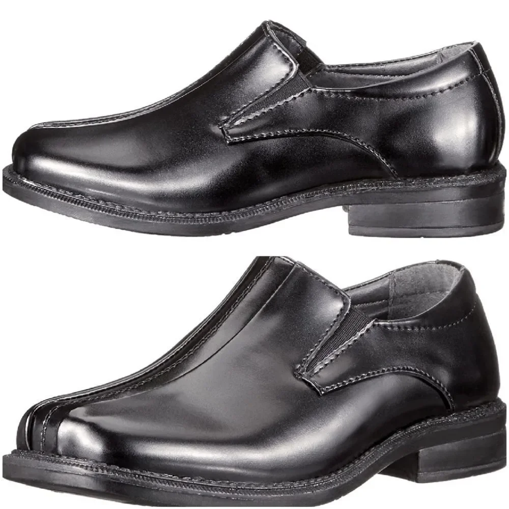 🔥Deer Stags Black Wings Slip-on Dress Shoes Youth Size 4.5