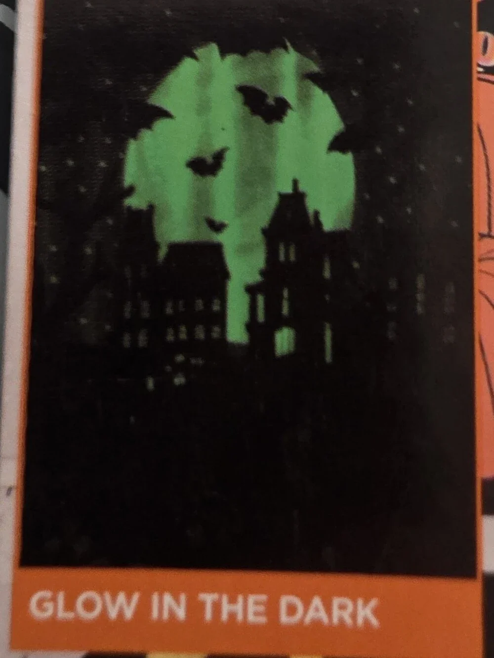 Celebrate Halloween Together Orange Black Scenic Cat Shower Curtain Glow In Dark