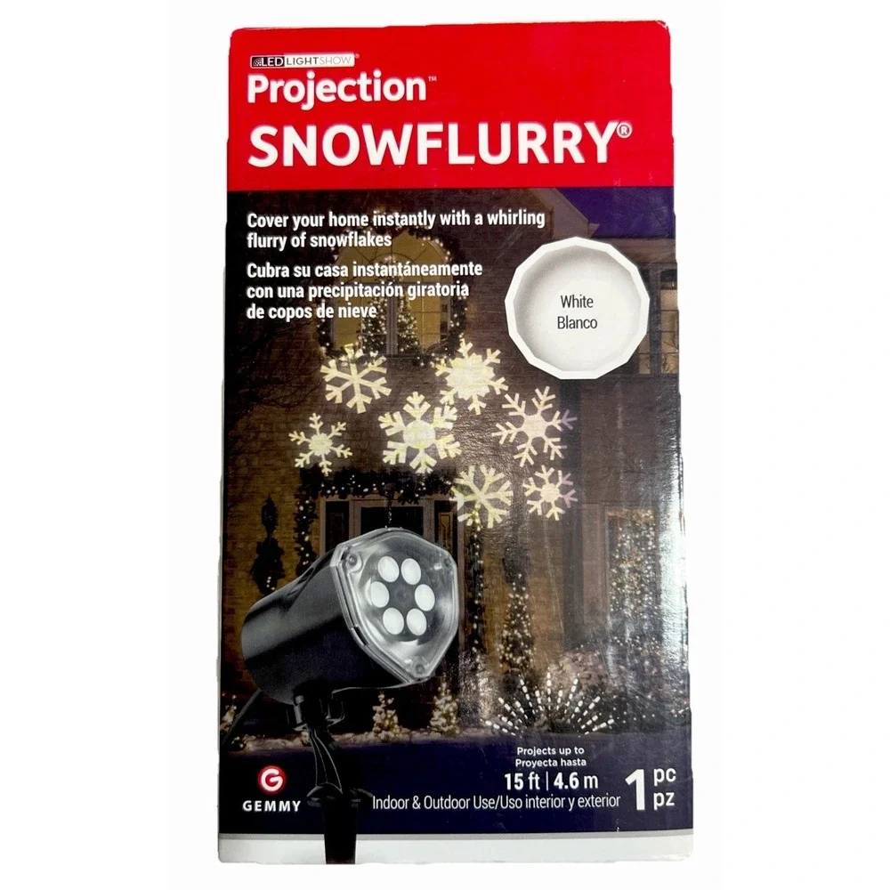 Gemmy LED Projection SnowFlurry Christmas Indoor/Outdoor Dazzling Light‎ Show