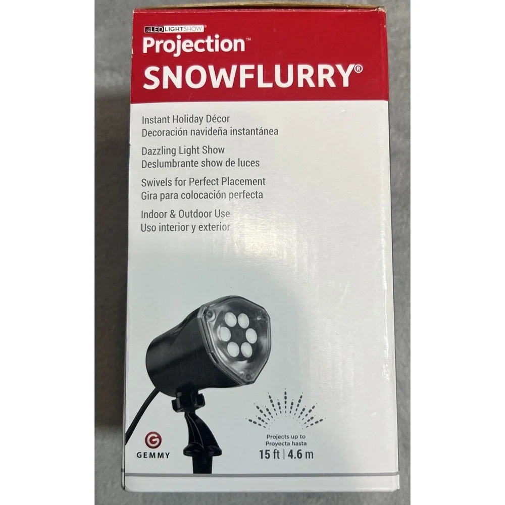Gemmy LED Projection SnowFlurry Christmas Indoor/Outdoor Dazzling Light‎ Show