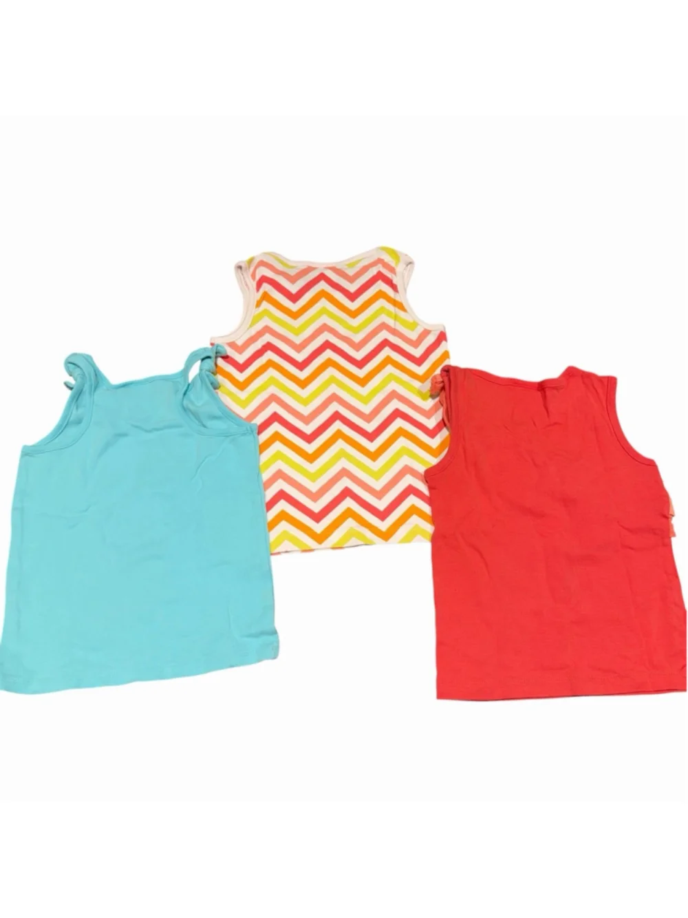 Gymboree Girls Lot Of 3 Tank Tops Size 5 - 100% Cotton Summer Camp Vacation Tops