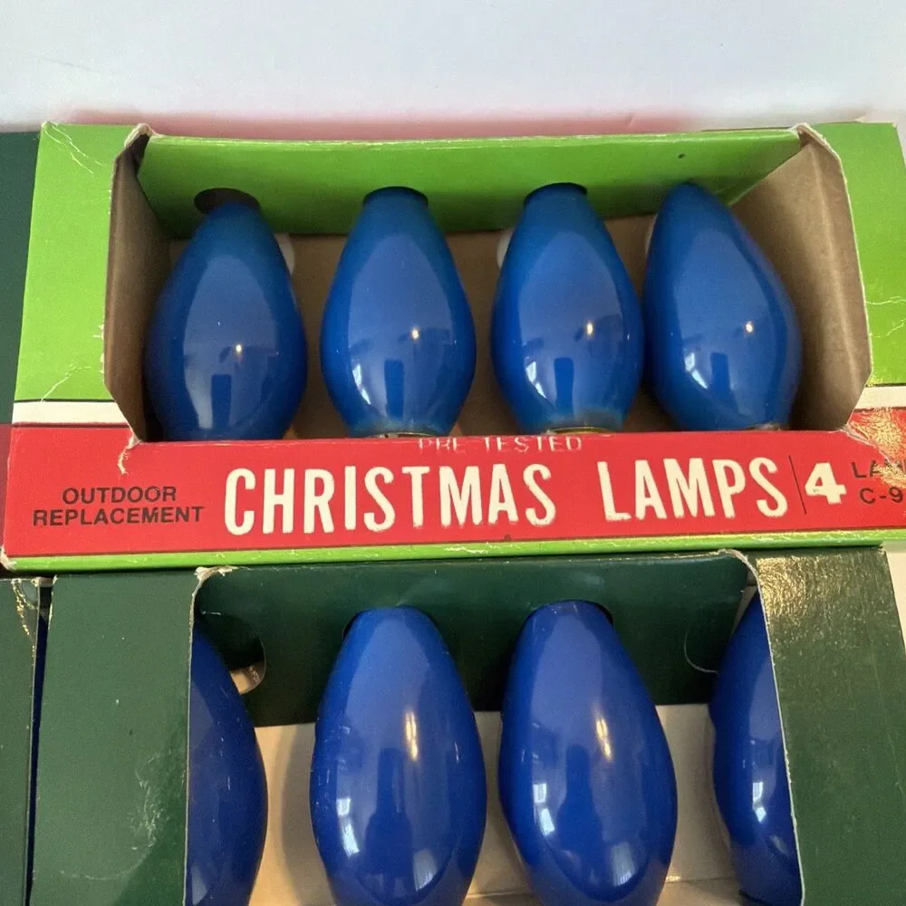 36 C9 1/4 Holiday Christmas Light Replacement Bulbs Multicolor Outdoor Vintage