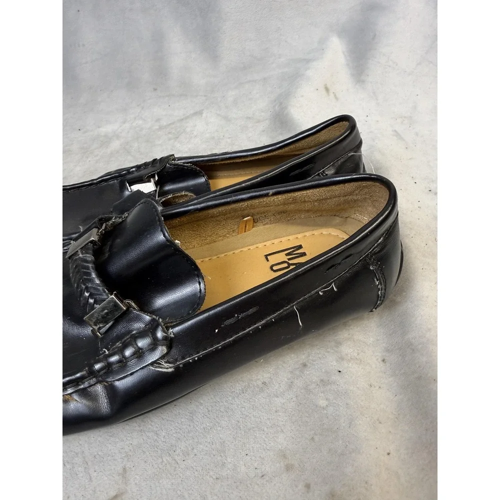 Mario Lopez Shoes Boys Size 4 Black Loafer‎ Dress Slip On Synthetic JUDE-055