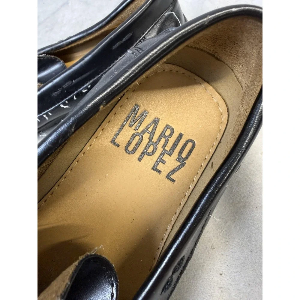 Mario Lopez Shoes Boys Size 4 Black Loafer‎ Dress Slip On Synthetic JUDE-055