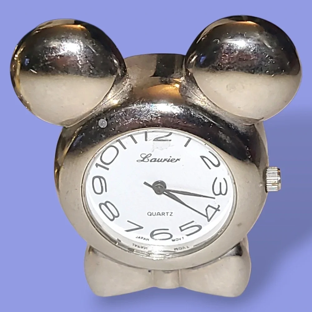 Vintage Miniature‎ Desk Clock Lot Timex Golf Mickey Mouse Azur Quartz Japan