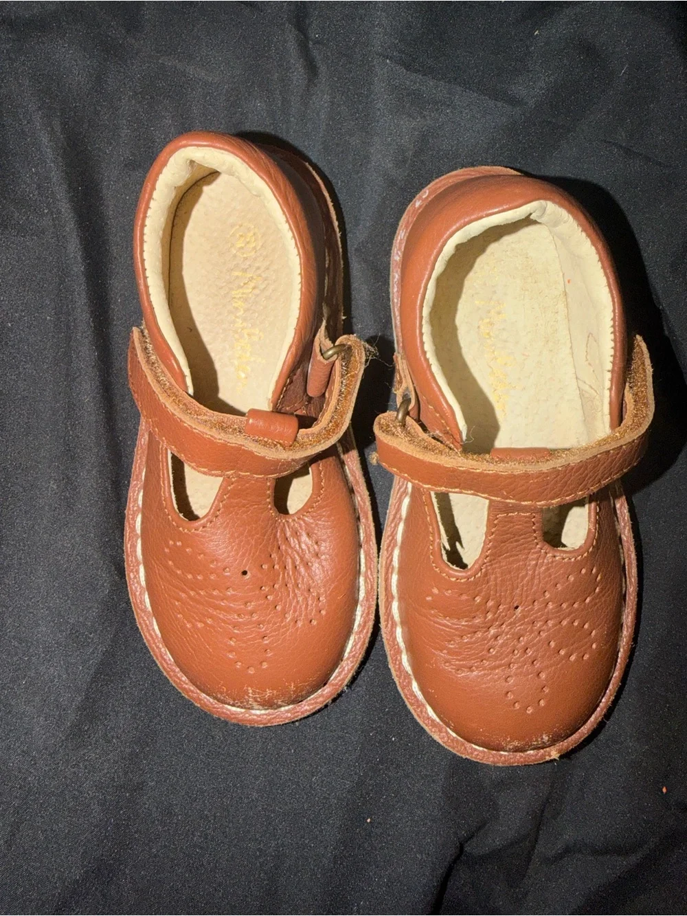 Mini Boden Girls US 9 Brown T Bar Flats Shoes UK 25 Maryjanes