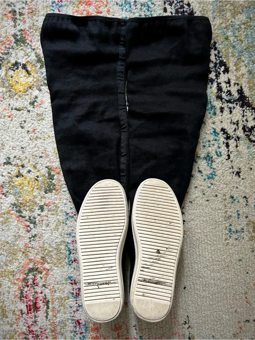 Rick Owen’s DRKSHDW Black Wax High Sock Sneaker
