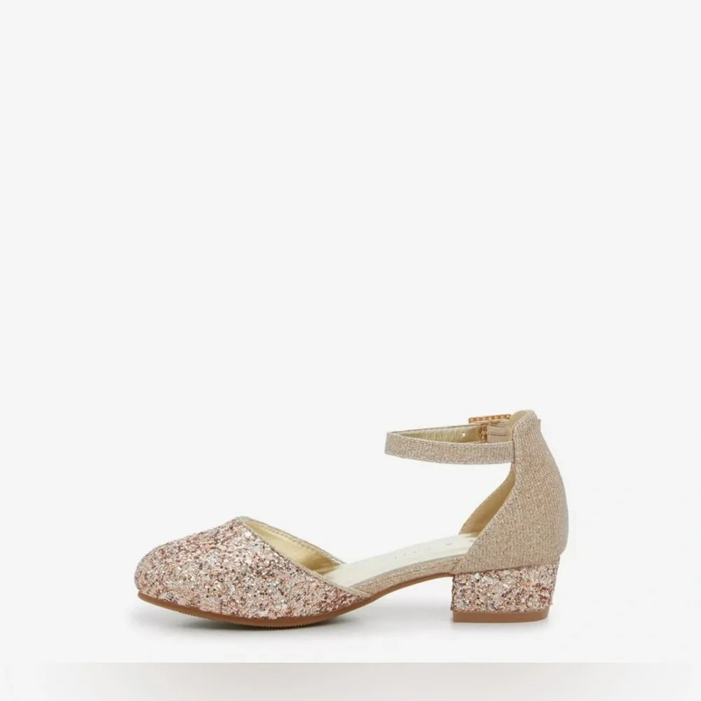 Kelly & Katie Felicity Gold Glitter Dress Shoes Girls Size 1 NIB