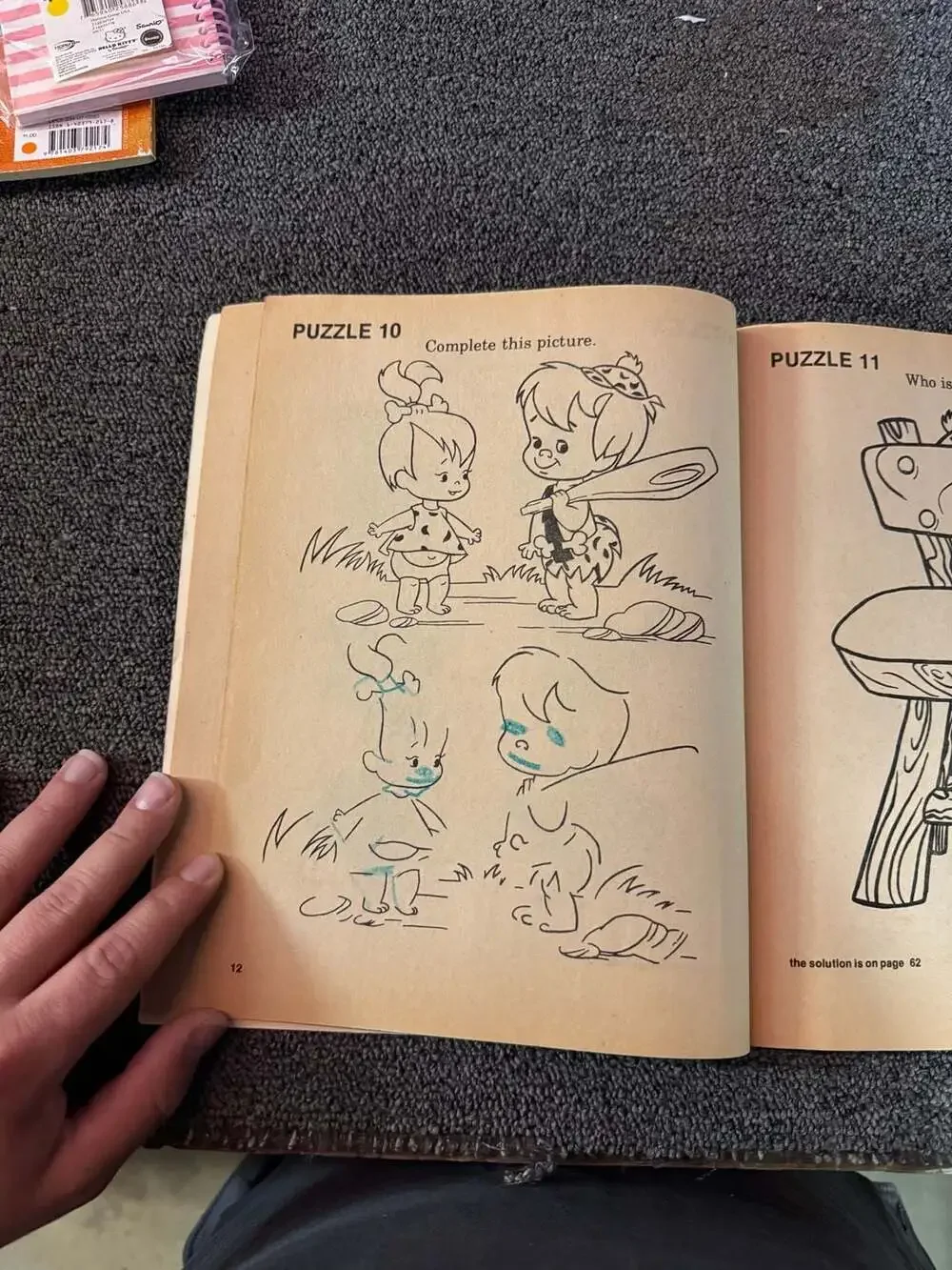 Vintage 1982 Pebbles & Bamm-Bamm's Favorite Activities Activity Book Hanna-Barbe