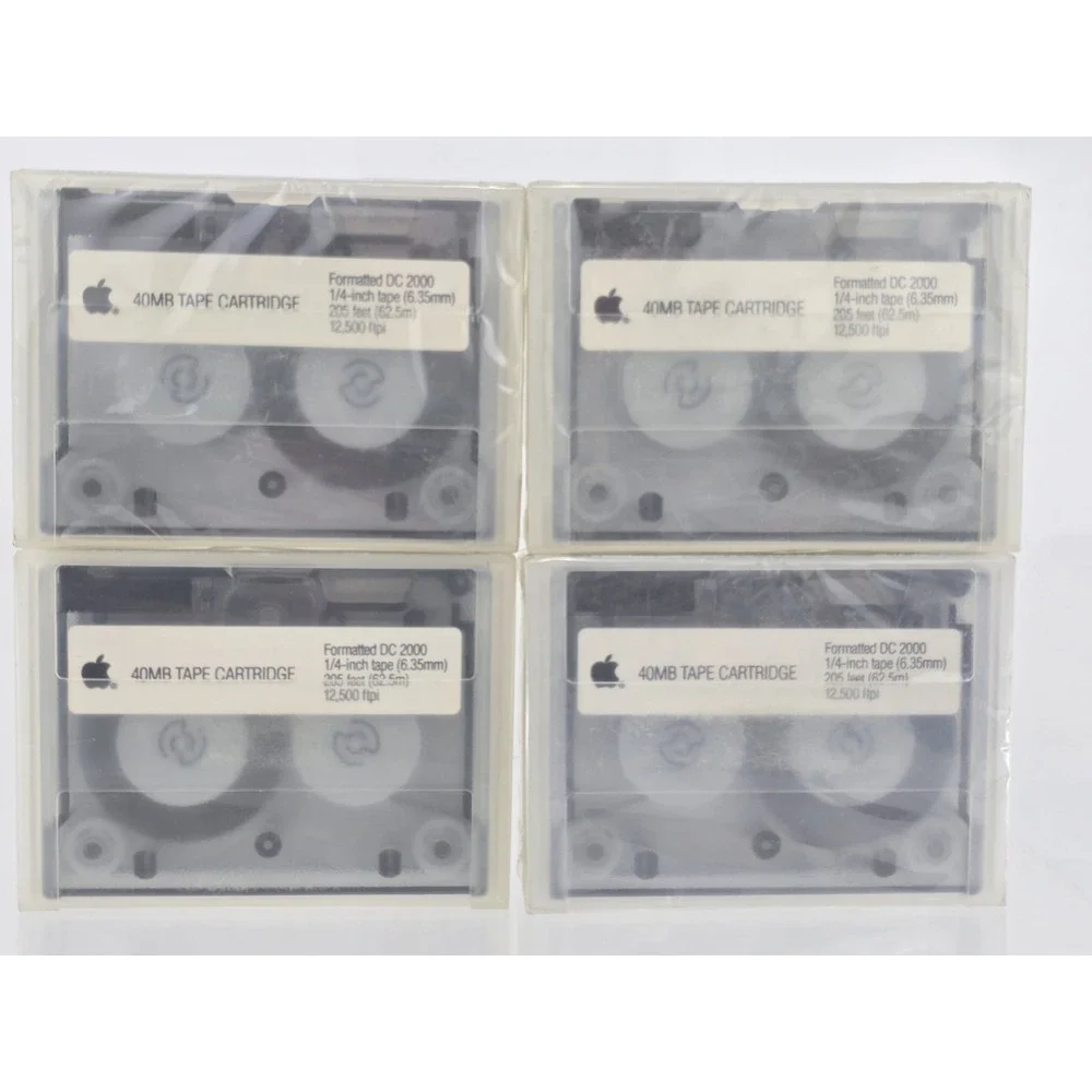4 Lot Apple 40MB 40SC Tape Backup Cassette - M2640 SCSI Macintosh NOS‎ OEM MO132