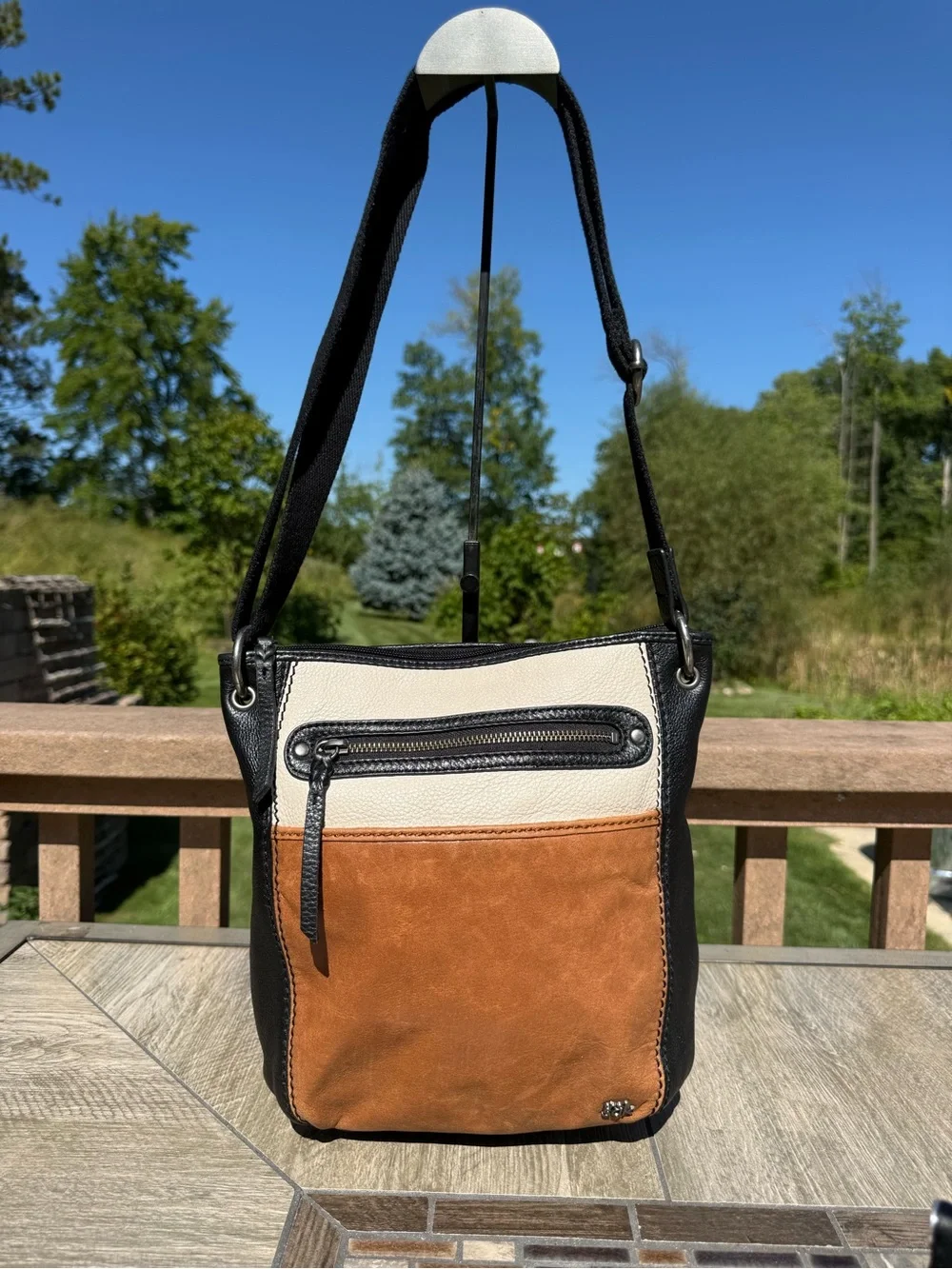 EUC Sak Laurel Colorblock Leather Crossbody Bag