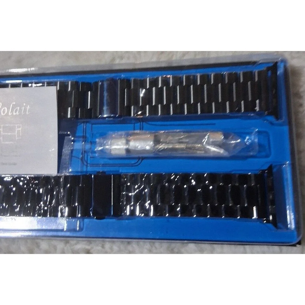Wolait Watch Band Metal Strap stainless steel black and jet black new