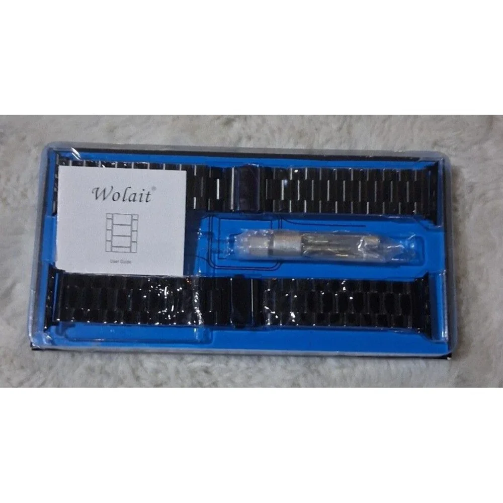 Wolait Watch Band Metal Strap stainless steel black and jet black new