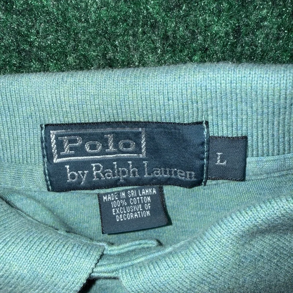 Men's Polo Ralph Lauren Green Short Sleeve Shirt Size Large‎ Q14