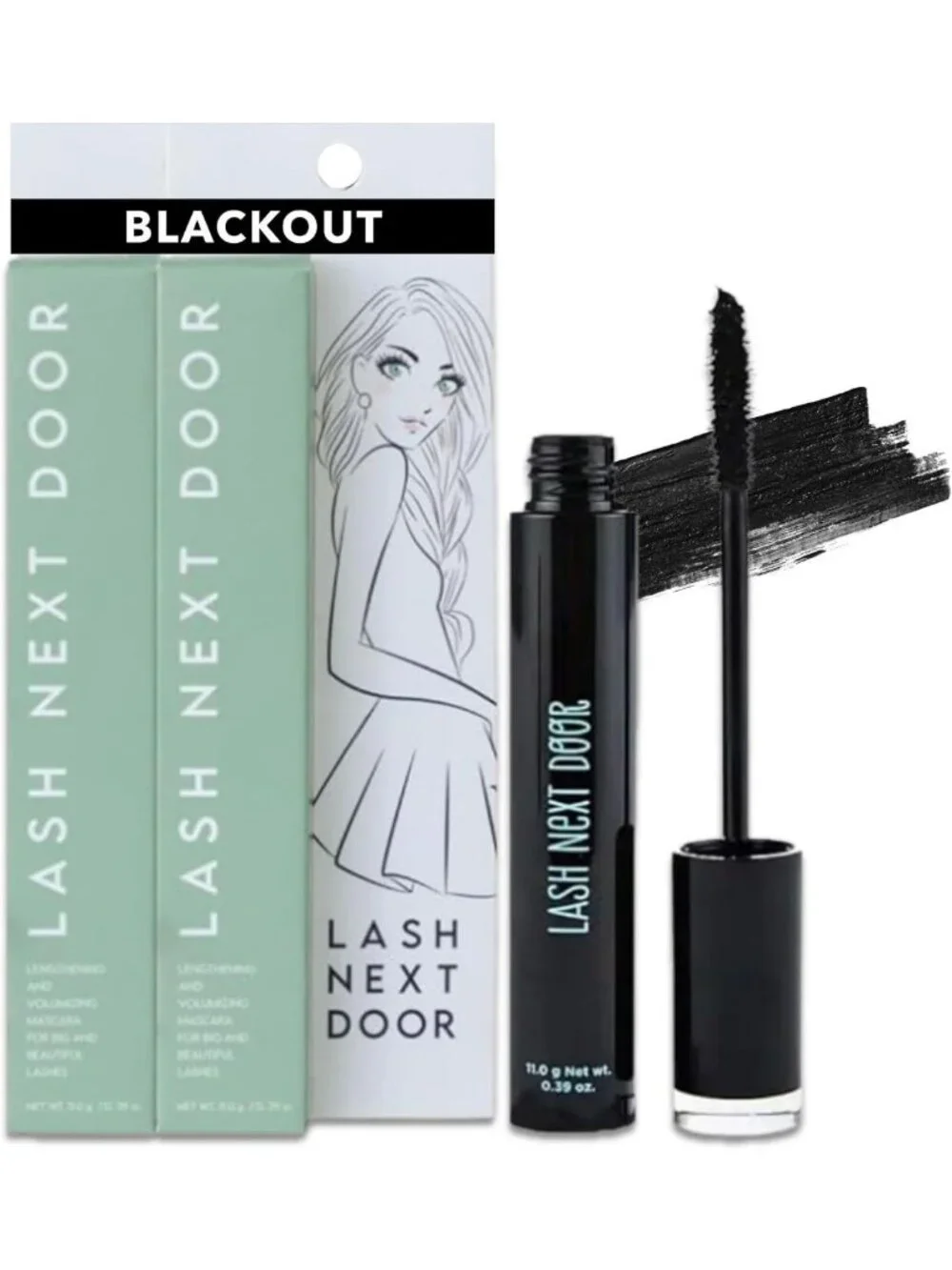 Water Resistant Blackout Mascara - Volume & Length, Smudge Proof, No Clump
