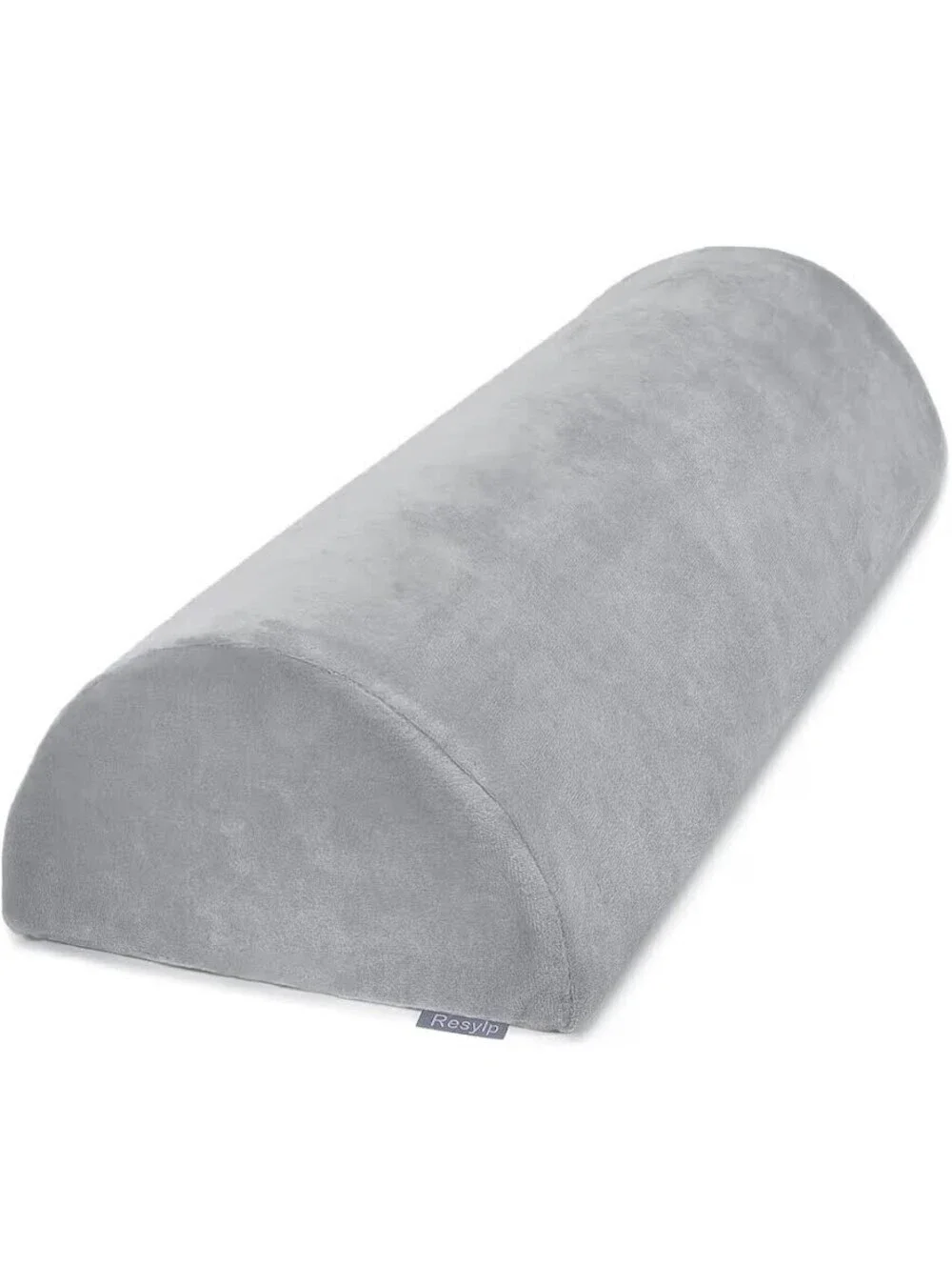 Knee Pillow For Back Sleeping, Half Moon Bolster Pillow, Grey, 19.75
