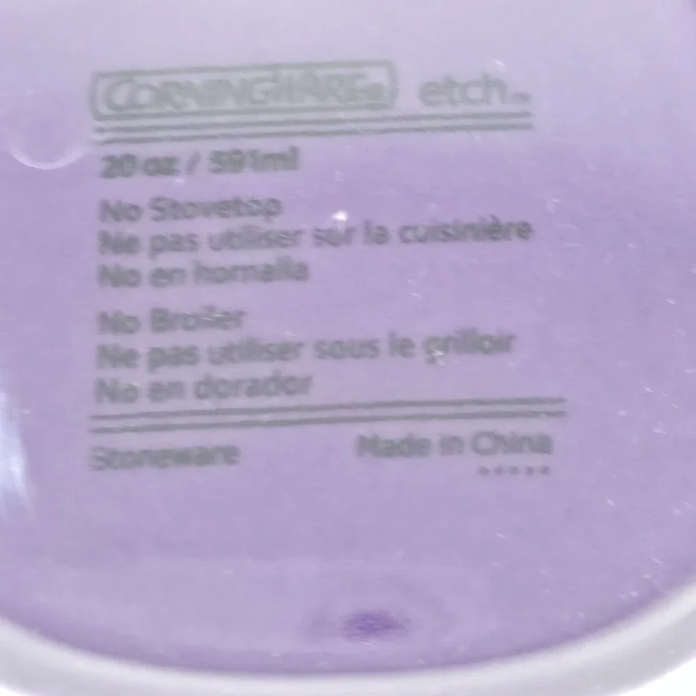 Corningware etch square