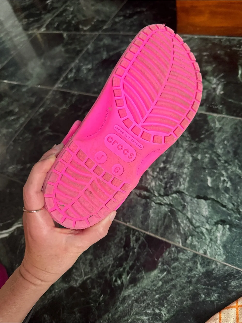 CROCS Hot Pink Slip-On Clogs with Character Jibbitz aerial