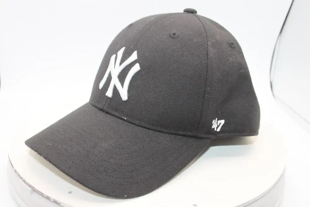 New York Yankees Hat Cap Strap Back Youth One Size Black MLB Baseball '47