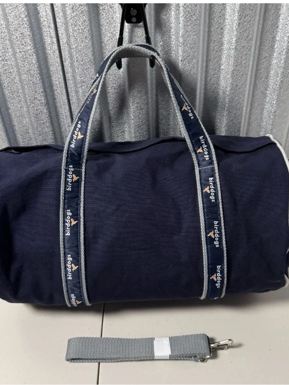 Birddogs Navy Canvas Duffel with Branded Straps