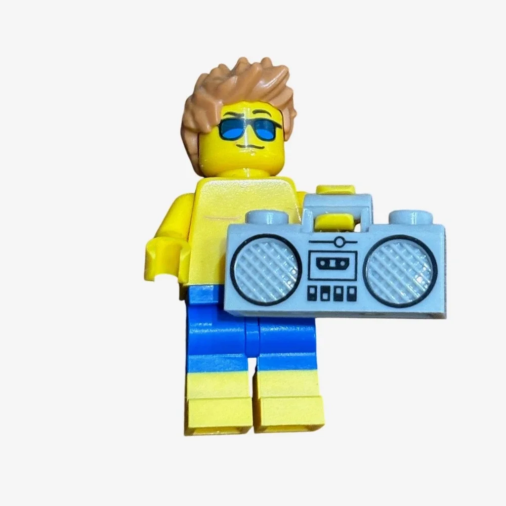 Lego Minifigure Surfer Guy with Sunglasses Boombox Blue Shorts Beach Lego City