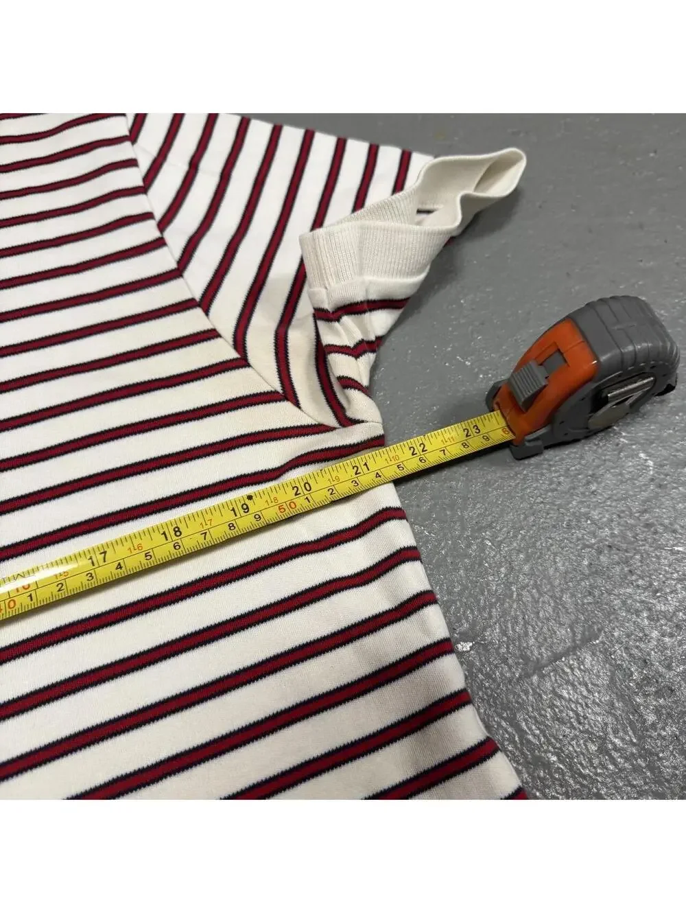 Polo Ralph Lauren White and Red Stripe Short Sleeve Polo Shirt