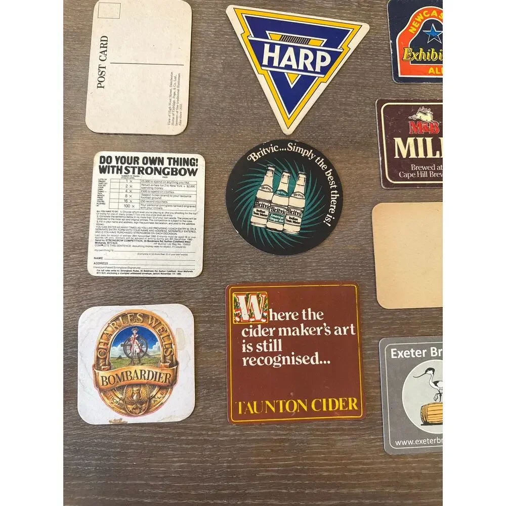 Lot of 21 European Coasters Vintage - Bar Collectible