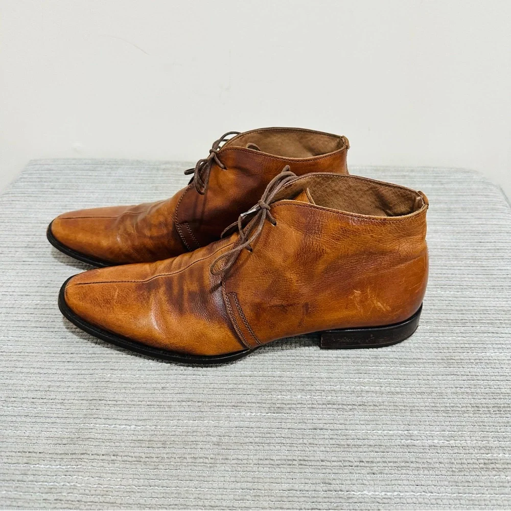 Russell & Bromley Boots‎ Men 8 Brown Leather Chukka Desert Ankle Dress Shoes