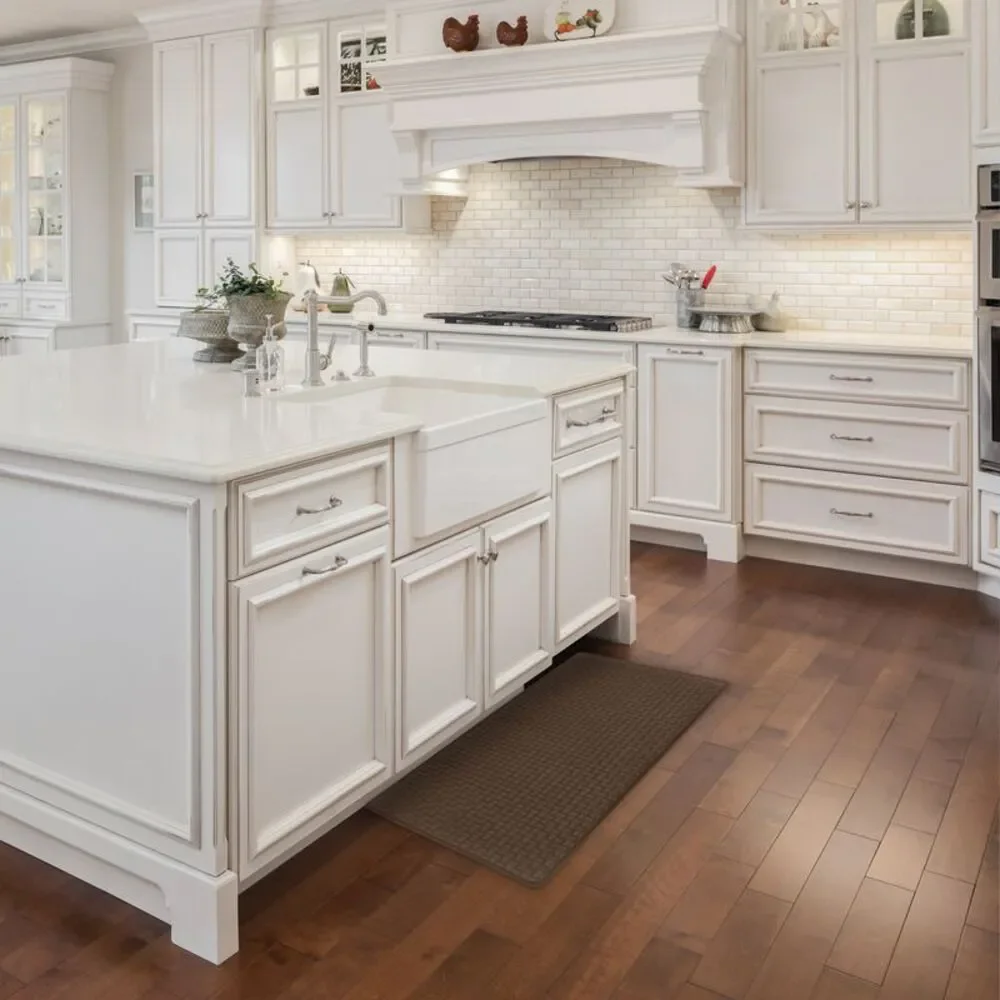 Embossed Kitchen Mats Cushioned Anti Fatigue, Non-Slip Leather-Like Kitchen