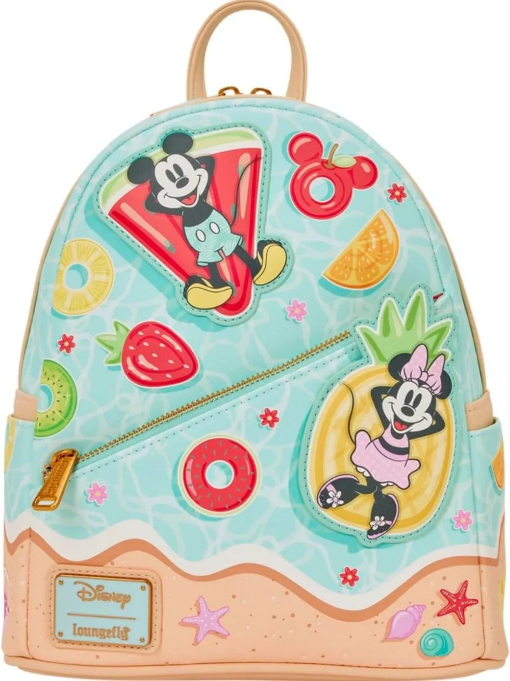 Mickey & Minnie Beach Fun Mini Backpack - Adjustable Straps, Perfect for Kids