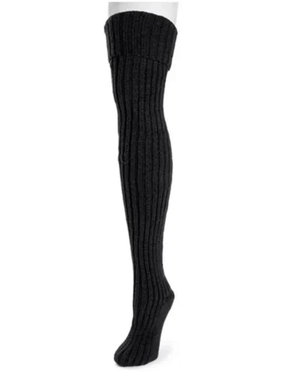 MUK LUK Women’s Chunky Cable Over The Knee Socks In Black