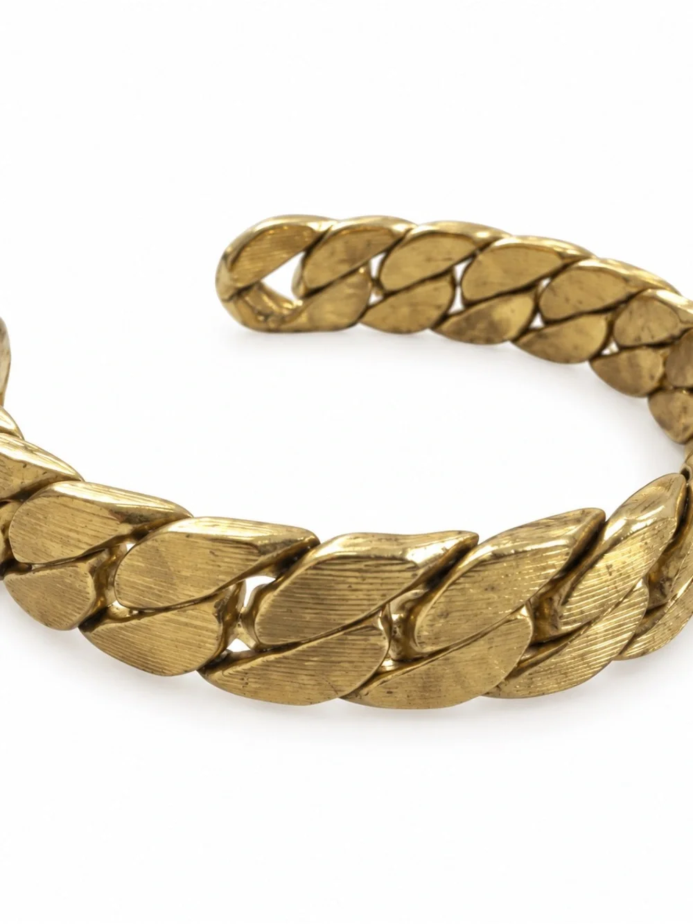 Vintage 1940s SPEIDEL Thick Gold Plate Textured Cuff 7