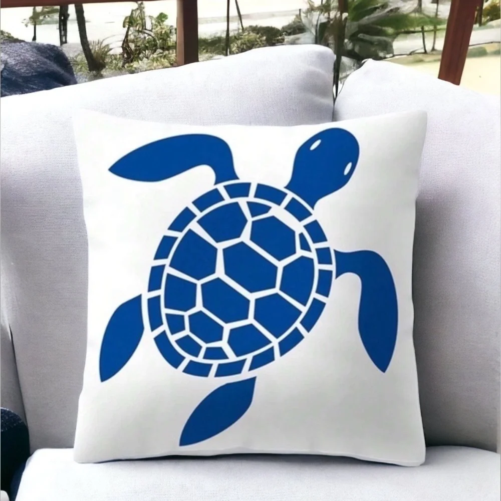 Bee Happy Market Boutique coastal pillow