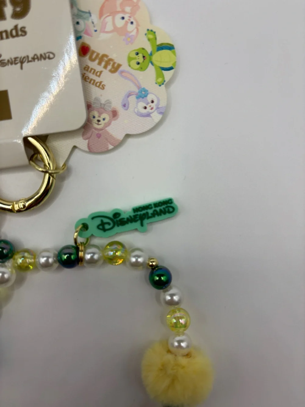 Disney HK Disneyland Duffy & Friends Beaded Gelatoni Cat Phone Strap Keychain