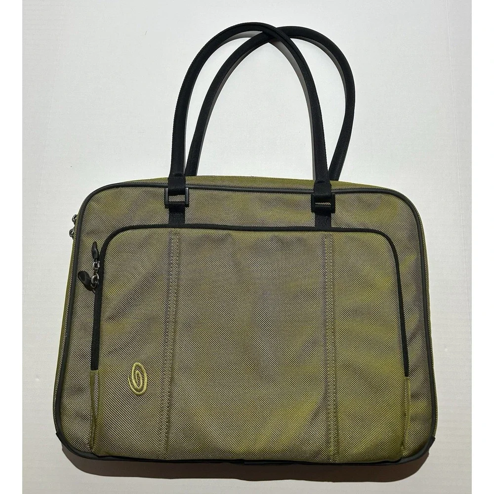 Timbuk2 Padded Laptop Zip Executive Business Briefcase Bag Tote Green 17