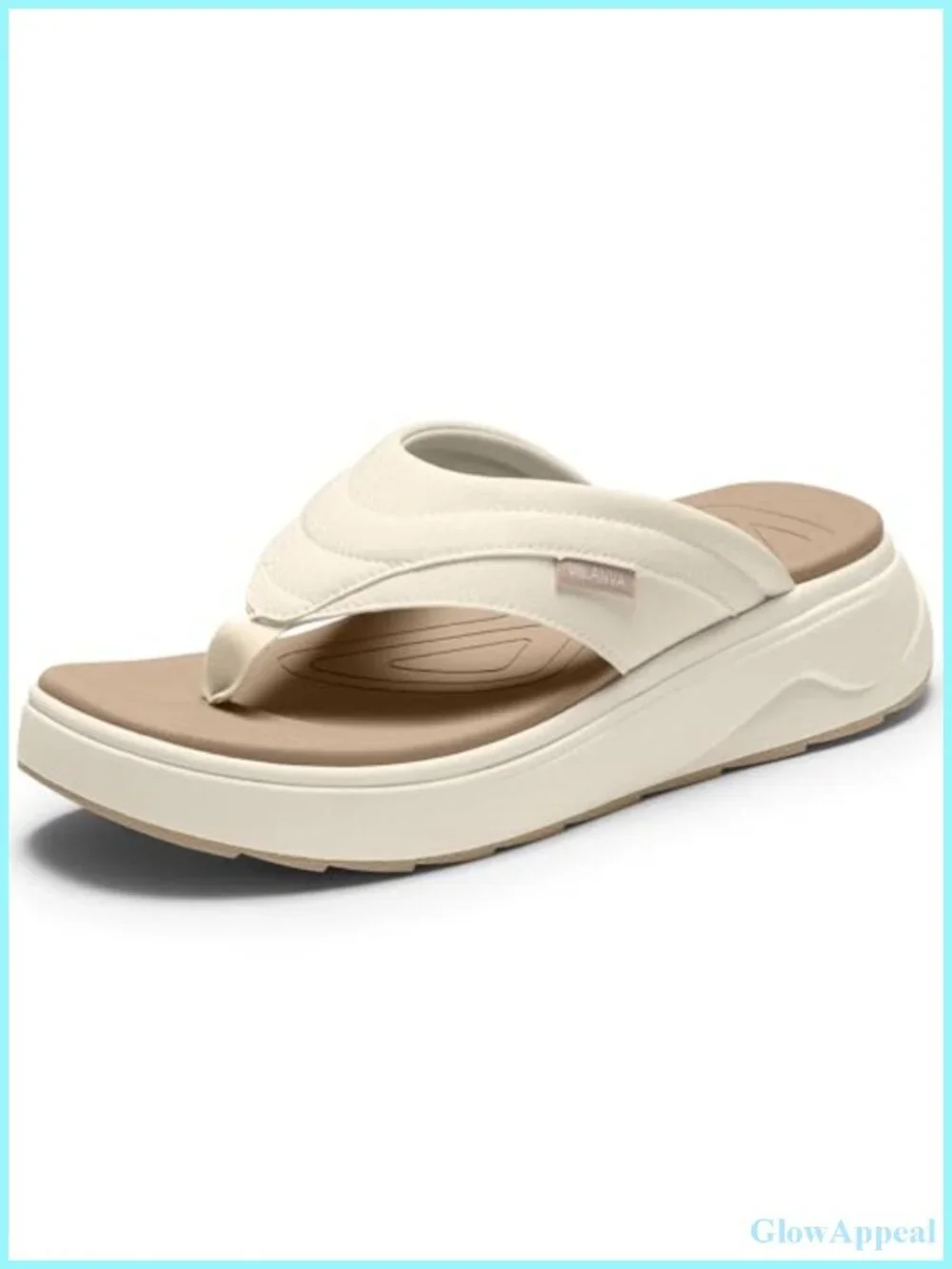 Platform Flip Flops with Arch Support Cushioned EVA Non-Slip Sandals