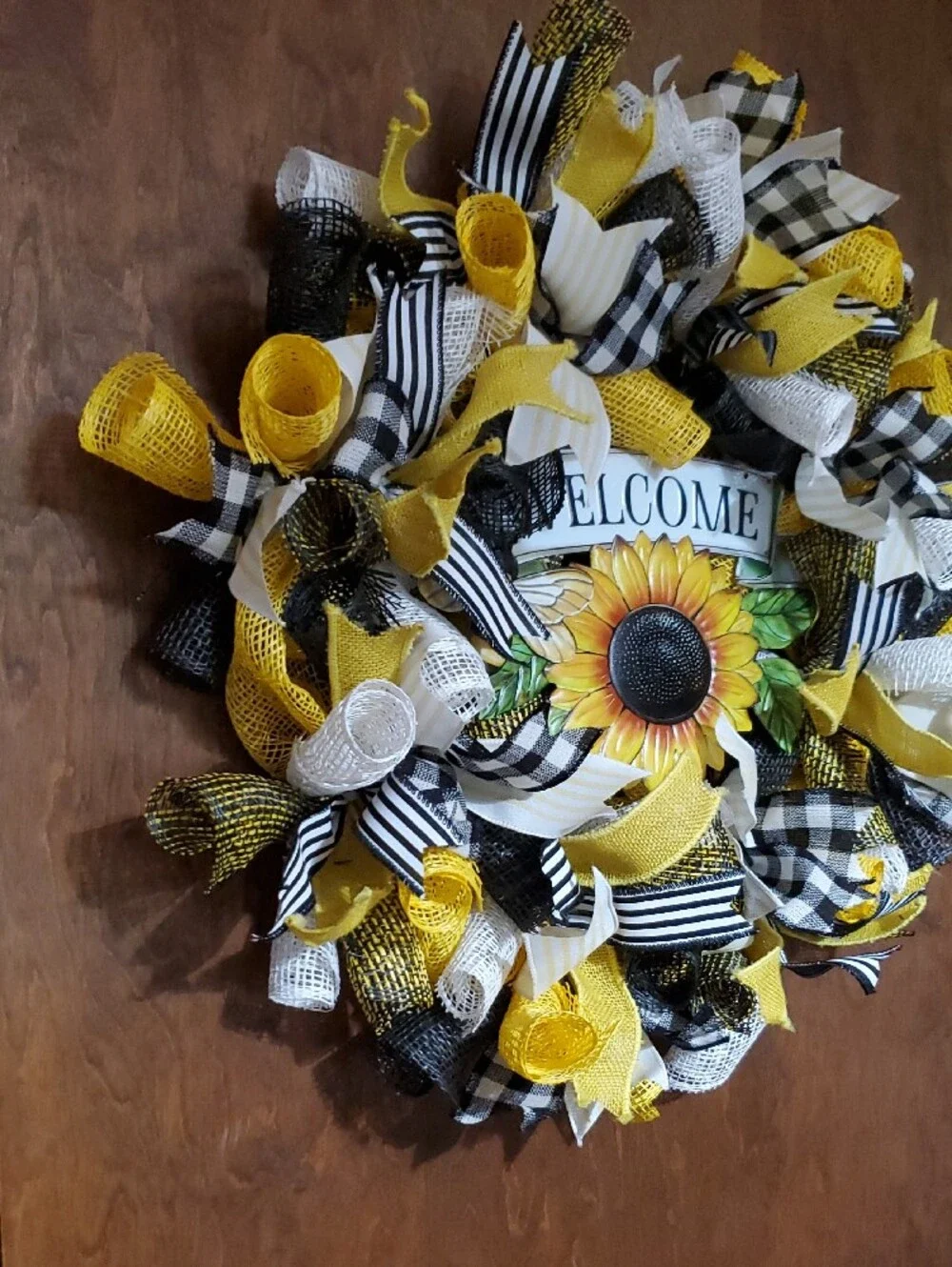 Handmade cheerful sunflower
